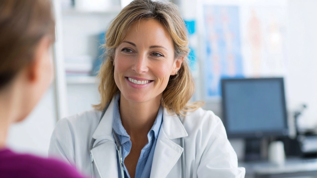 Female doctor consulting woman patient in bright medical office, emphasizing the importance of regular hormonal health check-ups.